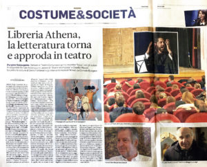 “Libreria Athena, la letteratura torna e approda in teatro”, Trentino – 18 giugno 2020